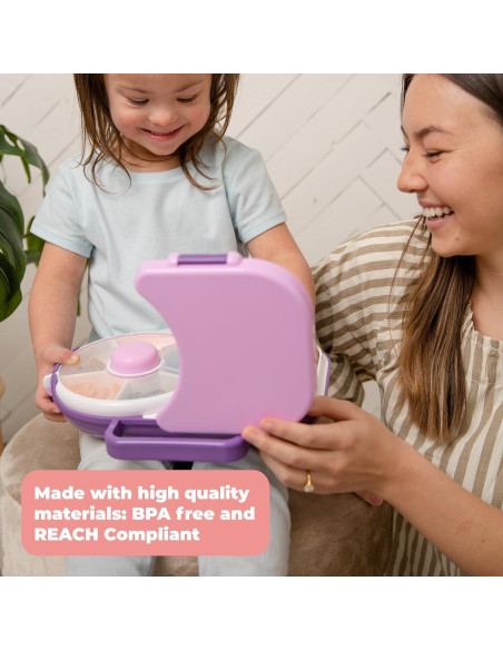 Lonchera GoBe Kids Rosa Coral con Spinner y 6 Compartimentos Lonchera GoBe Kids Rosa Coral con Spinner y 6 Compartimentos