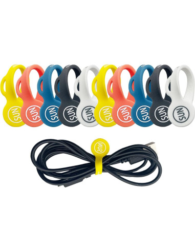 Organizadores de Cables SUNFICON 10 Piezas Multicolor Silicona