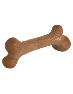Hueso de Nylon para Perros Pet Qwerks Dinosaur BarkBone 24.77 cm Sabor Mantequilla de Maní