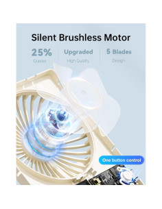 Ventilador de Escritorio TriPole KW59 Beige Recargable 30 cm 2