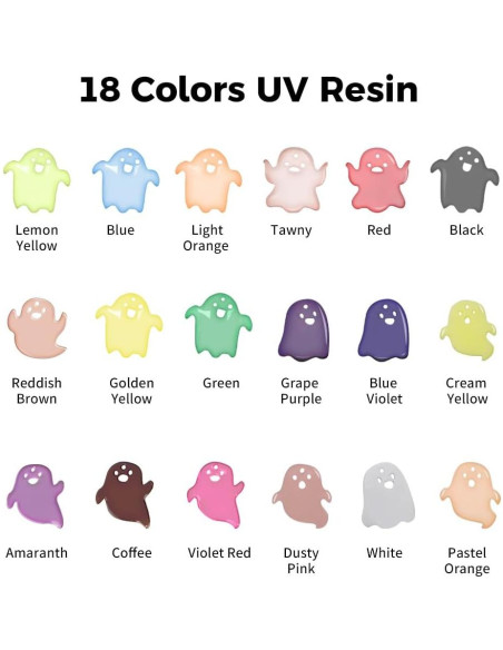 Kit de Resina UV Colorida Honcaring 18 Colores 20g Kit de Resina UV Colorida Honcaring 18 Colores 20g