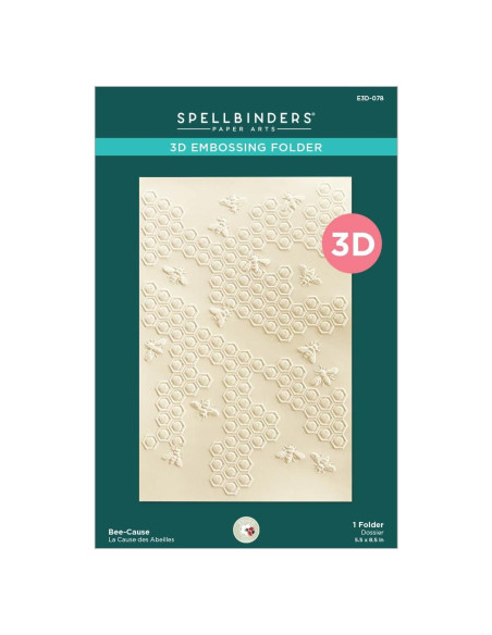 Carpeta de Embossing 3D Spellbinders Bee-Cause 14x22 cm Carpeta de Embossing 3D Spellbinders Bee-Cause 14x22 cm