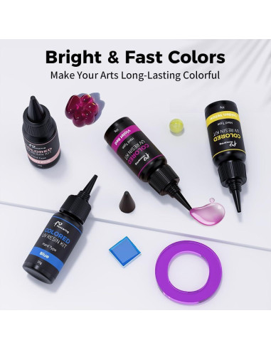 Kit de Resina UV Colorida Honcaring 18 Colores 20g