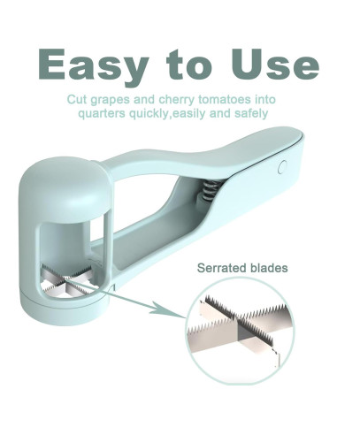 Cortador de Uvas Homnoble Azul con Cuchilla de Acero Inoxidable