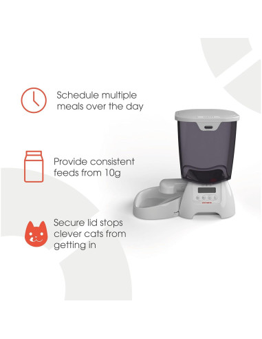 Comedero Automático Cat Mate C3000 para Gatos y Perros - 3 Comidas