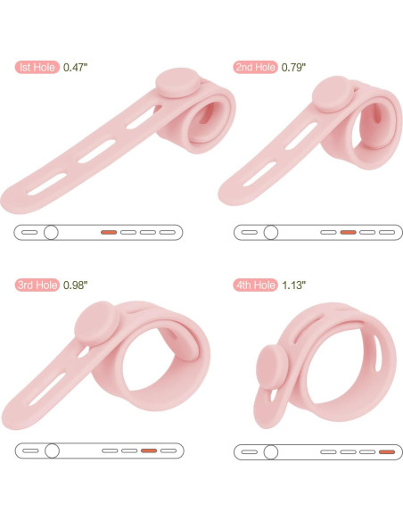 24 Correas de Cable de Silicona Donruby Rosa Ajustables 24 Correas de Cable de Silicona Donruby Rosa Ajustables
