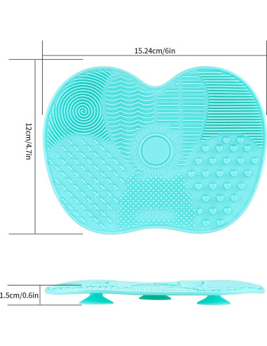4 Almohadillas de Limpieza de Brochas de Maquillaje Silicona