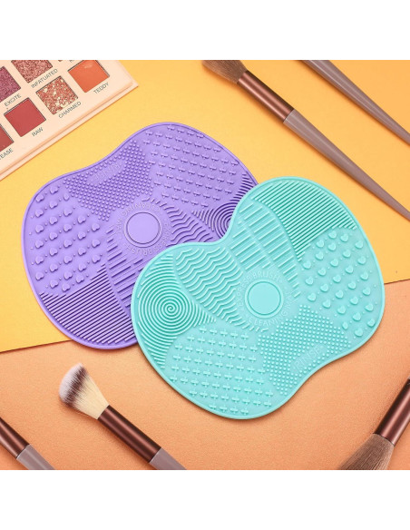 4 Almohadillas de Limpieza de Brochas de Maquillaje Silicona 4 Almohadillas de Limpieza de Brochas de Maquillaje Silicona