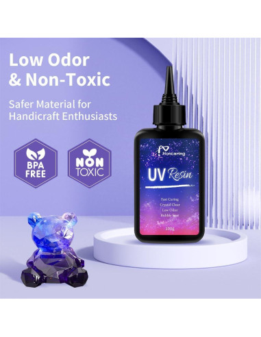 Kit de Resina UV 200g Honcaring con Luz UV y Accesorios