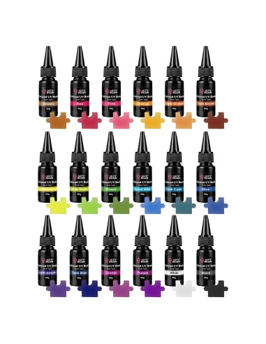 Resina UV Let's Resin 18 Colores 20g para Joyería y Artesanías