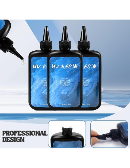 Kit de Resina UV Pmbqifay 600g para Joyas y Manualidades Kit de Resina UV Pmbqifay 600g para Joyas y Manualidades