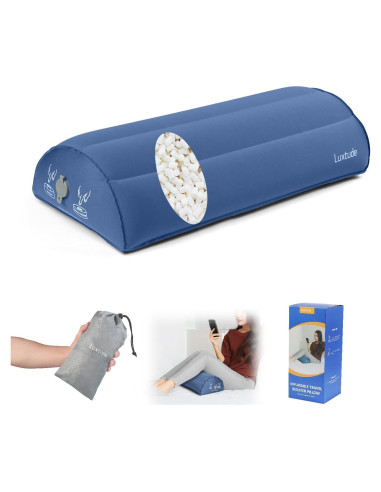 Almohada Inflable Luxtude Media Luna Soporte Rodillas 51x20.8cm