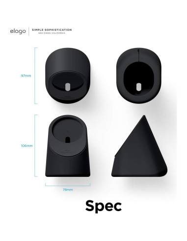 Soporte de Carga elago MS1 para iPhone 16/15/14/13/12 - Silicona