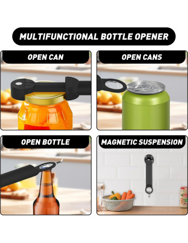 Abrebotellas Retráctil Diameleo para Personas Mayores - Negro