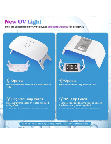 Resina UV LET'S RESIN 200g Cristal Claro Bajo Olor Kit