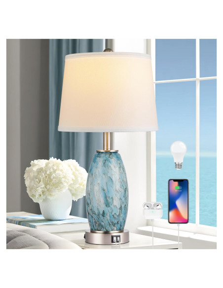 Lámpara de Mesa Lovlast Azul Claro 59.69 cm 3 Modos USB Lámpara de Mesa Lovlast Azul Claro 59.69 cm 3 Modos USB