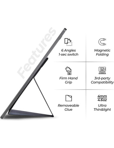 Soporte Adhesivo Invisible MOFT para Tabletas 9.7-12.9" Gris