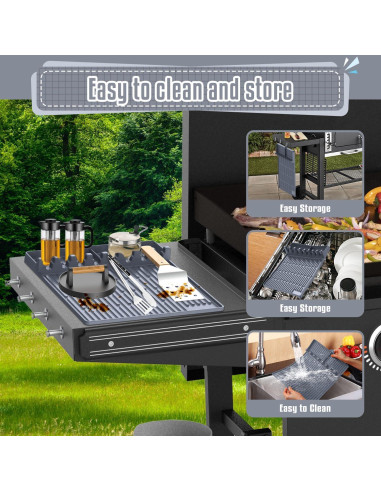 Alfombrilla de Silicona para Parrilla Comboproof 40.6x29.2cm Gris