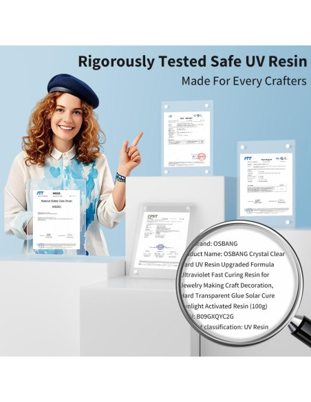 Resina UV Dura Cristalina OSBANG 100g Curado Rápido Resina UV Dura Cristalina OSBANG 100g Curado Rápido