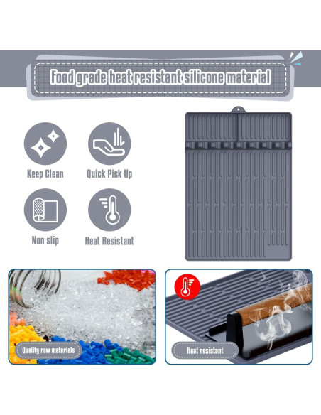 Alfombrilla de Silicona para Parrilla Comboproof 40.6x29.2cm Gris Alfombrilla de Silicona para Parrilla Comboproof 40.6x29.2cm Gris