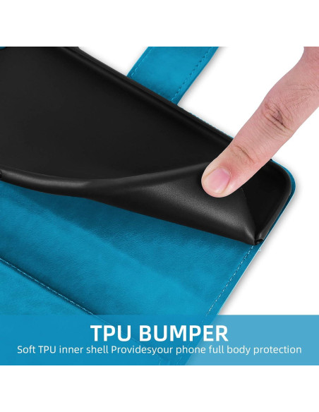 Funda Asuwish para Boost Mobile Celero 5G Plus Azul con Soporte Funda Asuwish para Boost Mobile Celero 5G Plus Azul con Soporte