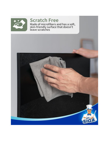Paño de Microfibra MR.SIGA 30x30 cm - 15 Unidades Gris