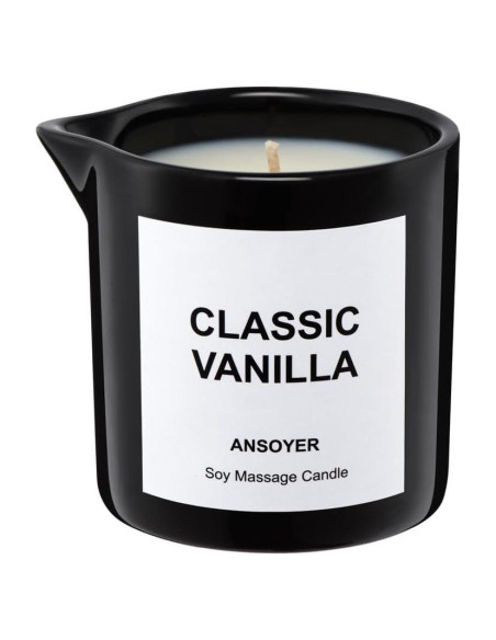 Vela de Aceite de Masaje ANSOYER 230g Vainilla Clásica Hidratante Vela de Aceite de Masaje ANSOYER 230g Vainilla Clásica Hidratante