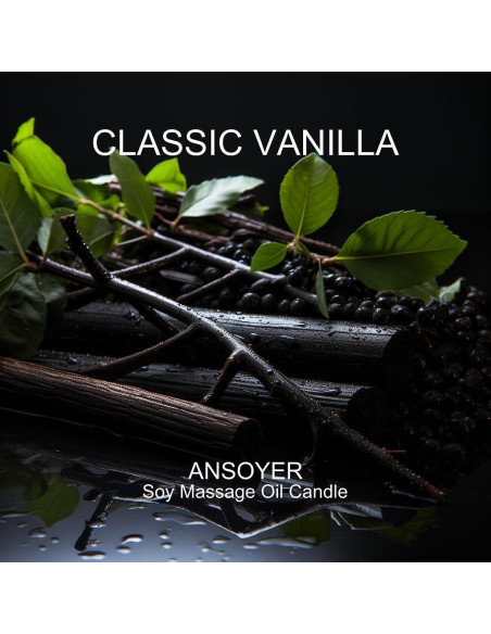 Vela de Aceite de Masaje ANSOYER 230g Vainilla Clásica Hidratante Vela de Aceite de Masaje ANSOYER 230g Vainilla Clásica Hidratante