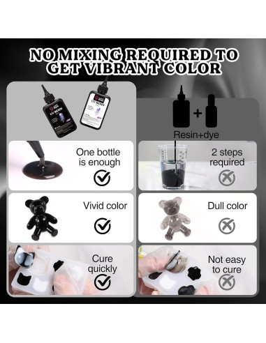 Resina UV Colorida LET'S RESIN 300g para Manualidades y Joyería