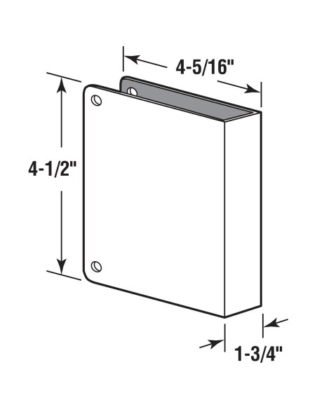 Placa de Refuerzo de Cerradura Prime-Line MP9490 Latón 4.4 cm Placa de Refuerzo de Cerradura Prime-Line MP9490 Latón 4.4 cm