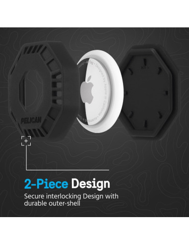 Soporte Adhesivo Pelican Aventurero para Apple AirTag - Negro