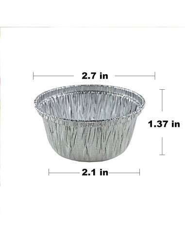 Tazas de Hornear Desechables de Aluminio Axe Sickle 70 mL - 100 Pcs
