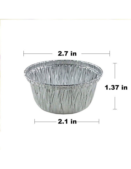 Tazas de Hornear Desechables de Aluminio Axe Sickle 70 mL - 100 Pcs Tazas de Hornear Desechables de Aluminio Axe Sickle 70 mL - 100 Pcs