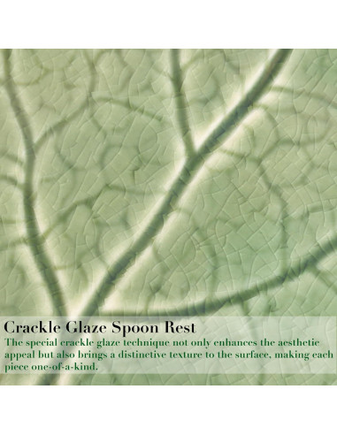 Soporte de Cuchara de Cerámica Anoose Verde 18.5x11.4cm