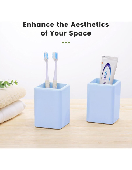 Soporte para Cepillos de Dientes Luxspire 2 PCS Diatomita Azul Soporte para Cepillos de Dientes Luxspire 2 PCS Diatomita Azul