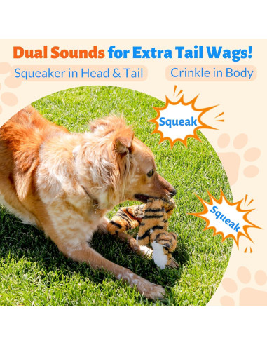 Juego de Juguetes para Perros WOOF WONDERS - 5 Piezas Chirriantes
