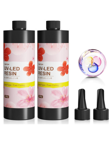Kit de Resina UV 1000g YOBTOP - Dureza 85D para Manualidades