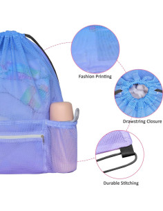 Bolsa de Malla Nidoul con Cierre y Bolsillo para Gimnasio 2