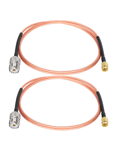 Cable Coaxial SMA Macho a UHF Hembra SO239 0.91m 2PCS XRDS-RF