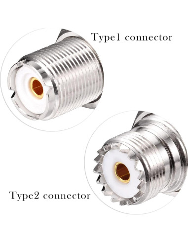 Conector de panel SO-239 Superbat hembra UHF 50 Ohm 2pcs