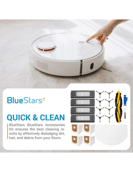 Kit de Reemplazo BlueStars para Aspiradoras Robot ECOVACS T8/N8 Kit de Reemplazo BlueStars para Aspiradoras Robot ECOVACS T8/N8