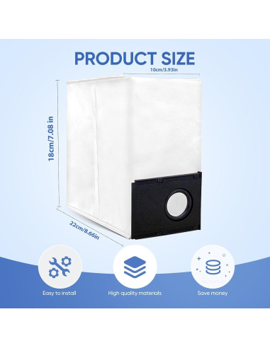Paquete de 12 Bolsas de Reemplazo BIHARNT para Aspiradora J15 Pro Ultra