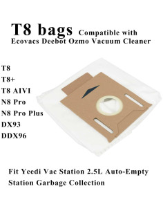 Paquete de 14 bolsas T8 Bitionful para Ecovacs Deebot 2