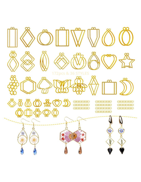 Kit de Joyería de Resina LET'S RESIN 172 Pzs con Anillos Kit de Joyería de Resina LET'S RESIN 172 Pzs con Anillos
