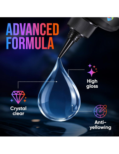 Kit de Resina UV Craft 300g - Transparente, Dura y Sin Amarilleo