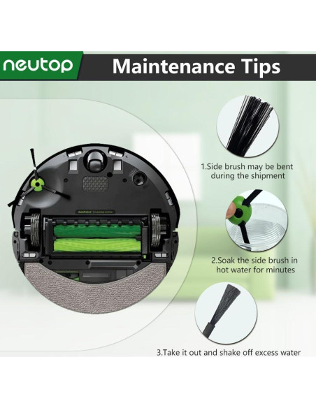 Cepillos Laterales Neutop para iRobot Roomba e/i/j - 9 Piezas Cepillos Laterales Neutop para iRobot Roomba e/i/j - 9 Piezas