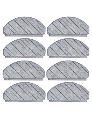 Almohadillas de trapeador Frexusuent para DEEBOT T10 Plus y Yeedi C12 Pro Plus - 8 piezas microfibra