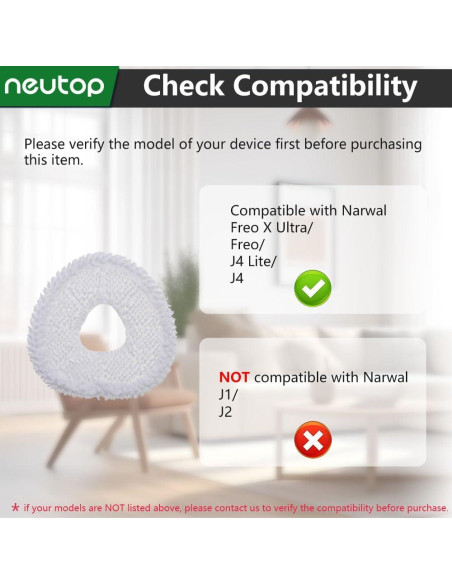 Paquete de 6 Paños de Microfibra Neutop para Narwal Freo X Ultra Paquete de 6 Paños de Microfibra Neutop para Narwal Freo X Ultra