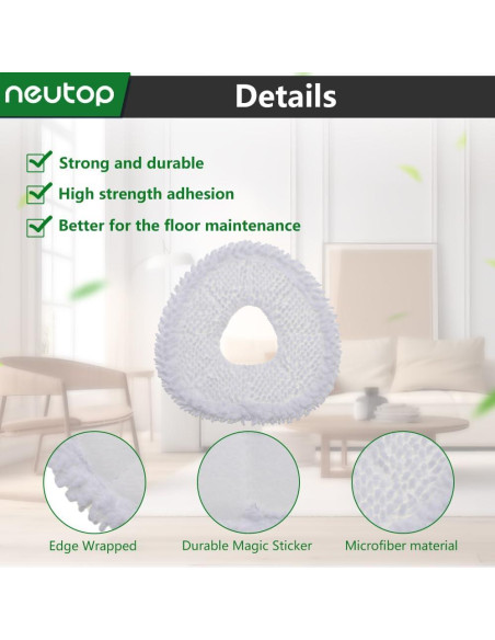 Paquete de 6 Paños de Microfibra Neutop para Narwal Freo X Ultra Paquete de 6 Paños de Microfibra Neutop para Narwal Freo X Ultra