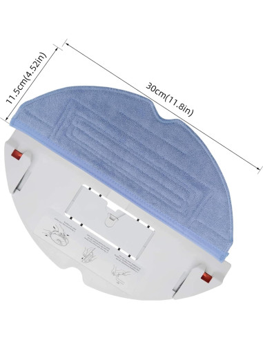 Almohadillas de trapeador Bumooby para Roborock S7 - 4 piezas